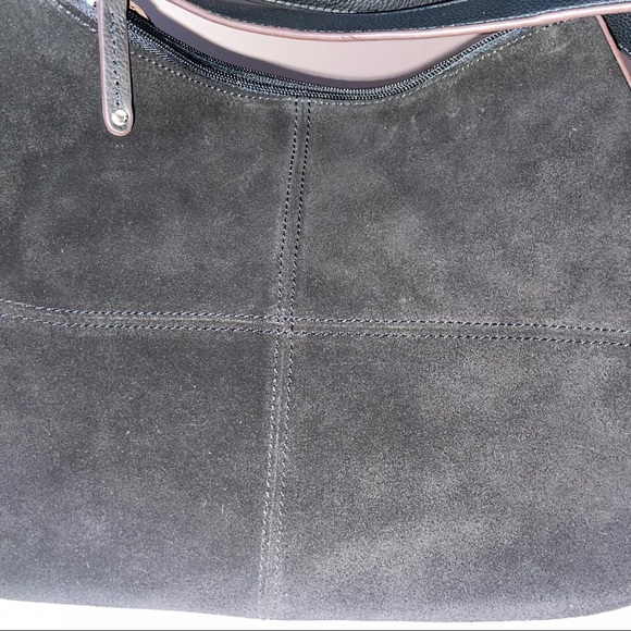 TIGNANELLO Suede Black Shoulder Bag - Picture 4 of 11